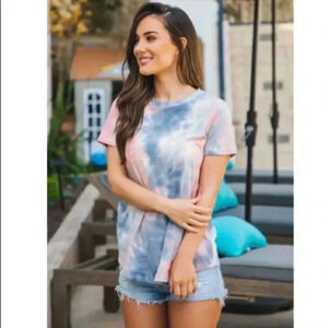🆕Sunset Glow Pastel Tones Tie Dye Tee S🆕